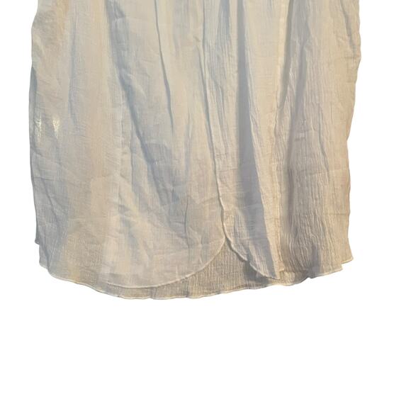 Ashley Stewart 100% Cotton Tank Tunic Top Heavily Beaded Neckline Boho - Picture 3 of 7